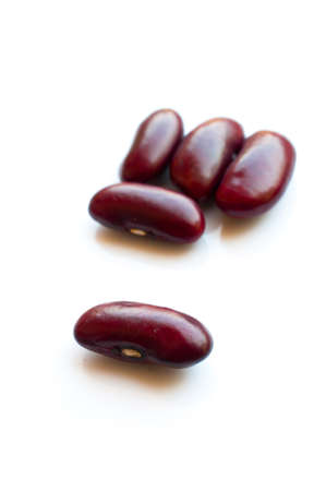 kidney beans on white backgroundの写真素材