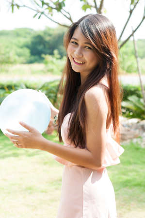 Charming asian woman Smile face close upの写真素材