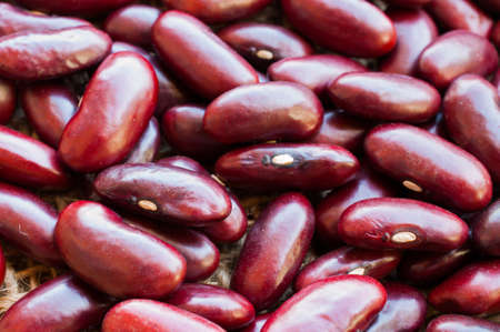 kidney beans on white backgroundの写真素材
