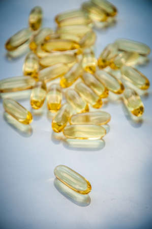 Omega3 capsules, fish oil capsulesの写真素材
