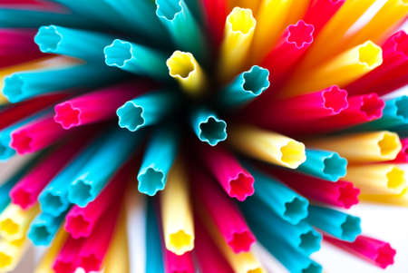 colorful strawの写真素材