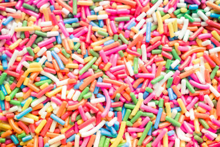 Sugar sprinkle dots decoration for cake and bakery a lot of sprinkles の写真素材
