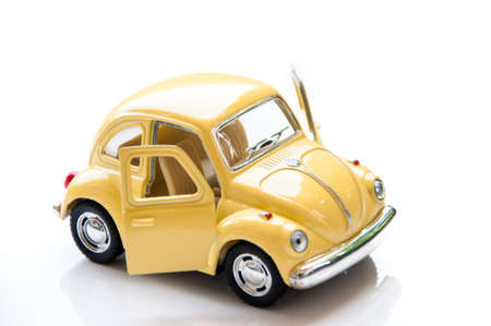 BANGKOK THAILAND april 11 2015: Collectible toy model car Volkswagen Beetle.
