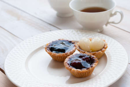 Afternoon tea with cakeの写真素材