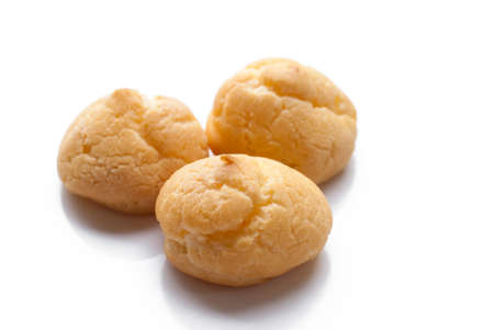Fresh Mini Cream Puffs Close Up