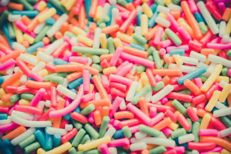 Sugar sprinkle dots decoration for cake and bakery a lot of sprinkles の写真素材