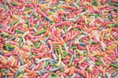 Sugar sprinkle dots decoration for cake and bakery a lot of sprinkles の写真素材