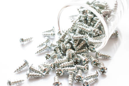 Background of many screwsの写真素材