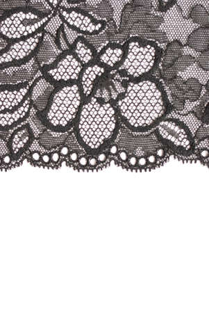 black lace on whiteの写真素材