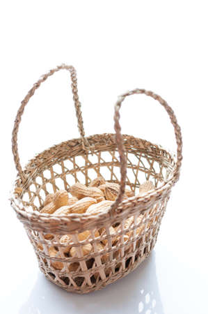 Peanuts on white backgroundの写真素材