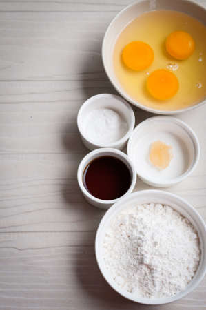 Ingredients for baking cakeの写真素材