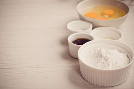 Ingredients for baking cakeの写真素材
