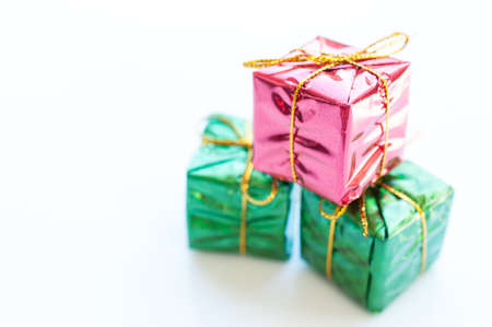 Gift box isolated on white backgroundの写真素材