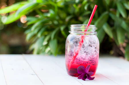 Soft drink, burry juice with soda, Relaxing timeの写真素材