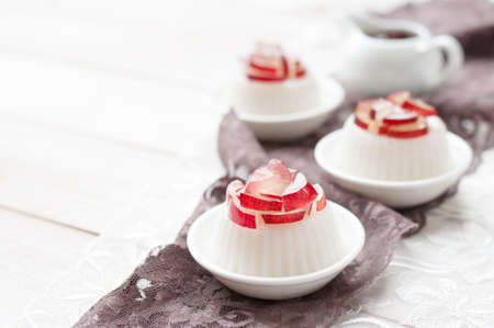 Panna cotta with grapeの写真素材