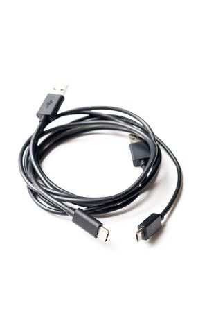 Black micro usb and usb type cの写真素材