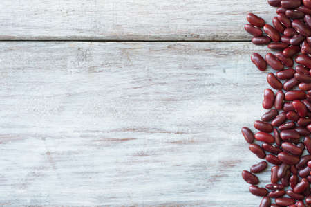 kidney bean on wooden backgroundの写真素材