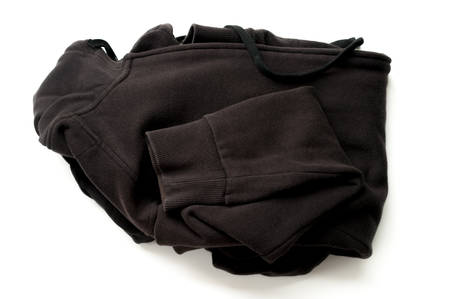 black sweater isolated on white backgroundの写真素材