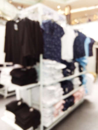 Clothing department store in blur backgroundの写真素材
