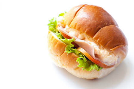 hamberger isolated on white backgroundの写真素材