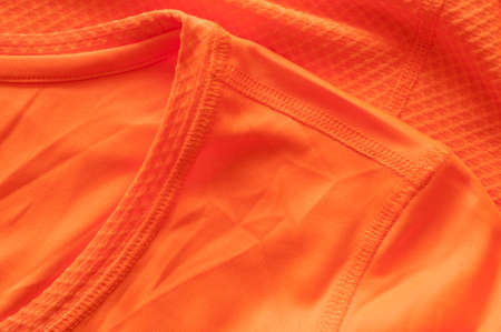 Orange shirt fabric pattern  backgroundの写真素材