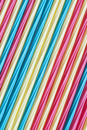 Colorful plastic straws
