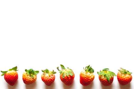 strawberries isolated on white backgroundの写真素材