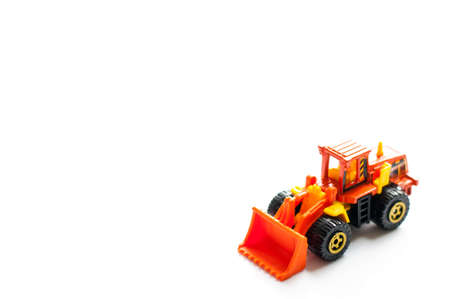Wheel Dozer toy isolated on white backgroundの写真素材