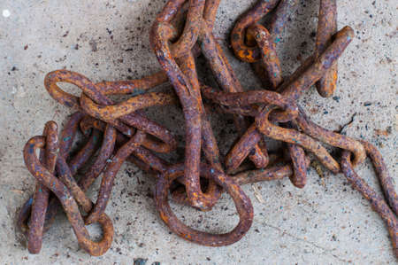 Old rust chains