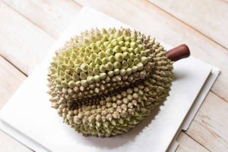 Fake durian made from buttercream cake