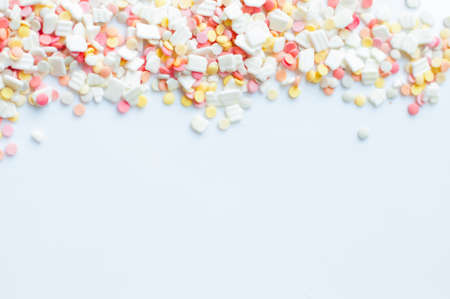 Colorful sprinkles dots backgroundの写真素材