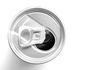 beverage can isolated on white backgroundの写真素材