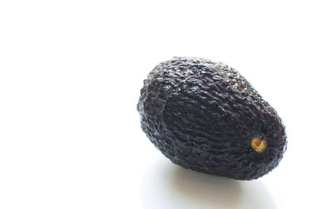 Hass avocado isolated on white backgroundの写真素材