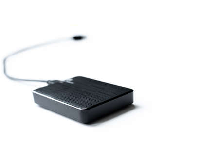 External portable harddisk isolated on white background