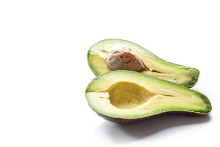 Avocado isolated on white backgroundの写真素材