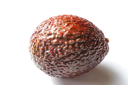Hass avocado isolated on white backgroundの写真素材
