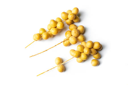 Arabic Dates fruit isolated on whiteの写真素材