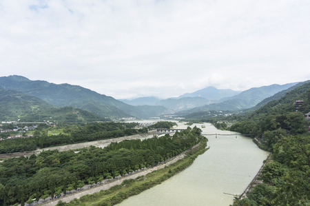 Dujiangyan, Chengdu, Chinaの写真素材