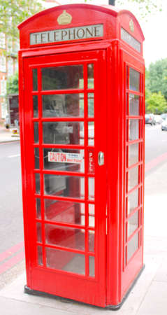 London Red Telephone boothの写真素材