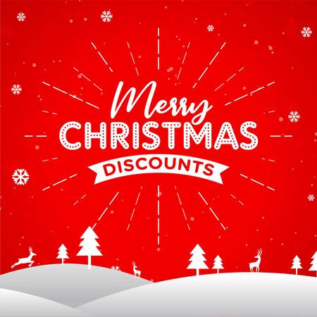 Happy Christmas Sale Offers Banner Designのイラスト素材