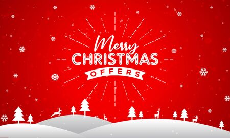 Happy Christmas Sale Offers Banner Designのイラスト素材