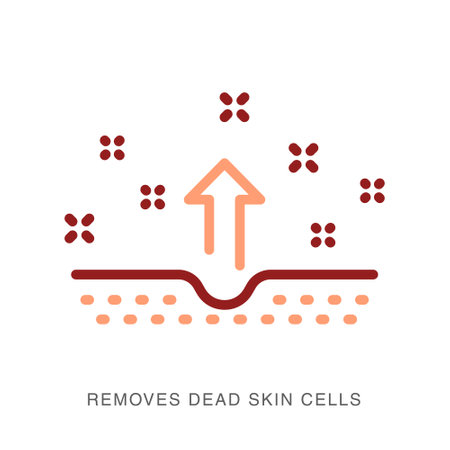 Tan removal icon - remove dead skin cells, face beauty mnemonic, logo, graphic design unit, Isolated vector illustrationsのイラスト素材