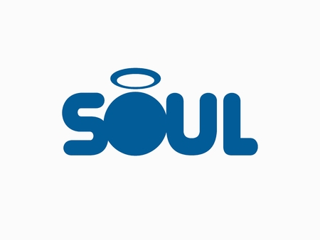 The word SOUL blue color logoのイラスト素材