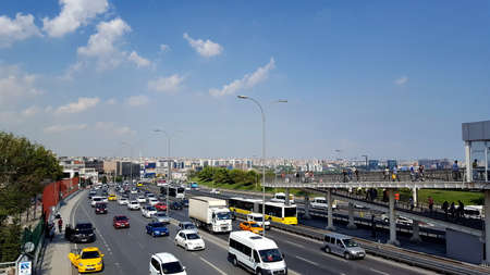 Istanbul, Turkey, July 27, 2017:View at Metro bus lineのeditorial素材