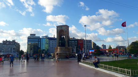 Istanbul, Turkey - July 31, 2017: Taksim Square and Taksim Republic monument, Istanbulのeditorial素材