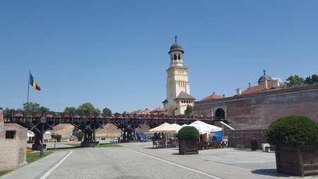 Alba Iulia, Romania, July 22, 2017: Citadel, Alba Iulia Fortress complex,Transylvania,Romaniaのeditorial素材