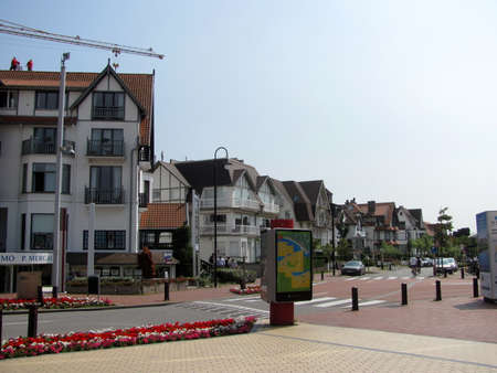 Knokke-Heist BELGIUM - July 15, 2015: Seaside resort Knokke-Heist in Belgian province of West Flanders it is located along North Seaのeditorial素材