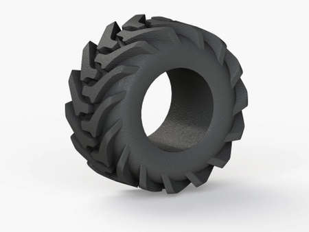 rendering of model black tireの写真素材