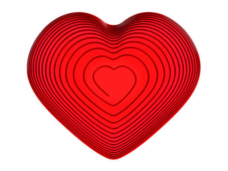 Red wire heart. Love symbol.The background for Valentineの写真素材