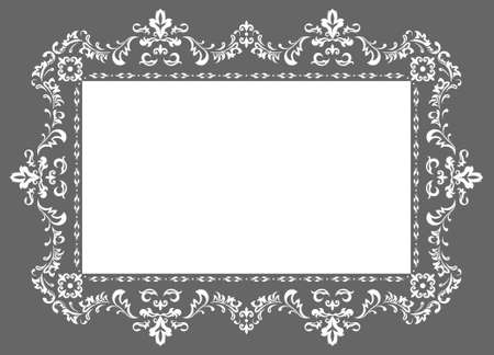 decorative pattern photo frame, ornament  in vectorのイラスト素材